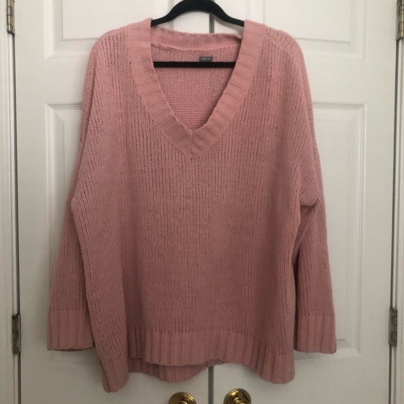 aerie Sweaters - Aerie Pink Chenille V neck sweater